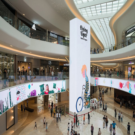 LED Display Case FS Pro in Front of Hong Kong Business Center
