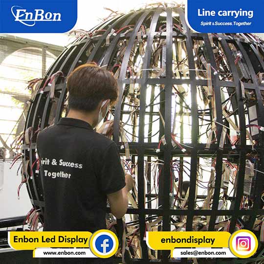 Enbon is very serious and rigorous in the production of spherical LED displays|Enbon Company News