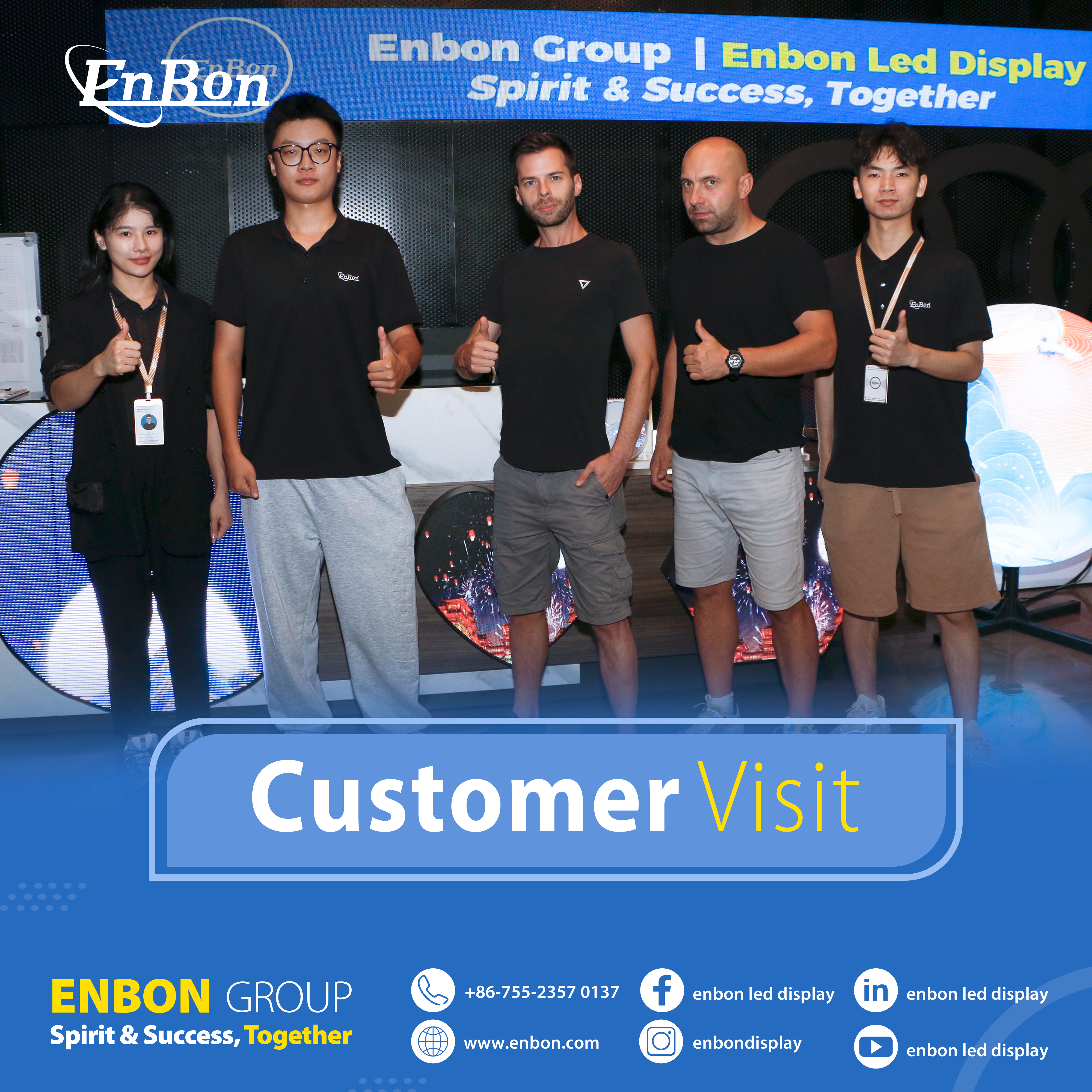 Enbon LED Display receives customers from Poland!Enbon received them warmly