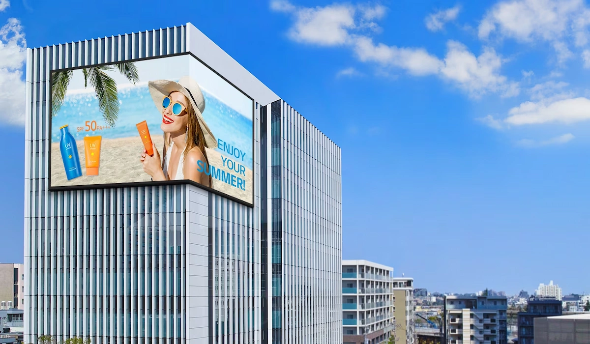 LED Display Case FC Pro in Front of NYC Commercial Building 1