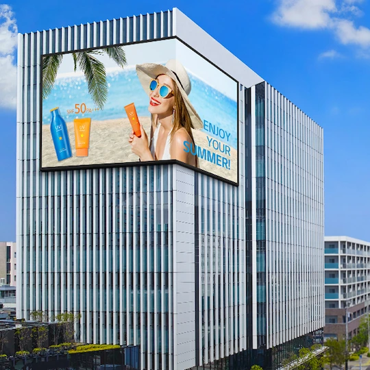LED Display Case FC Pro in Front of NYC Commercial Building