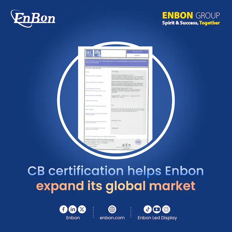 Enbon Earns CB Certification, Ensuring Top Quality & Safety