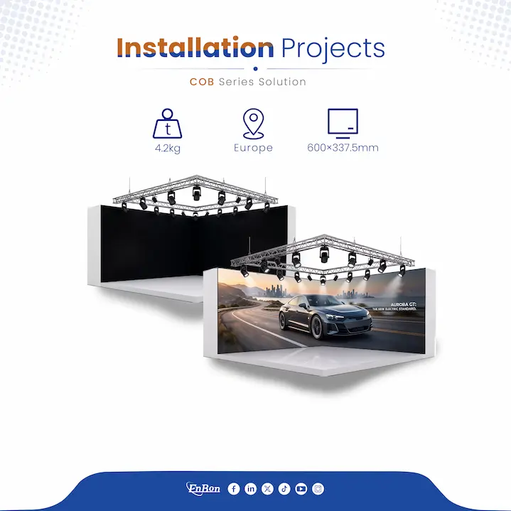 Las pantallas COB crean una experiencia inmersiva para ver los coches