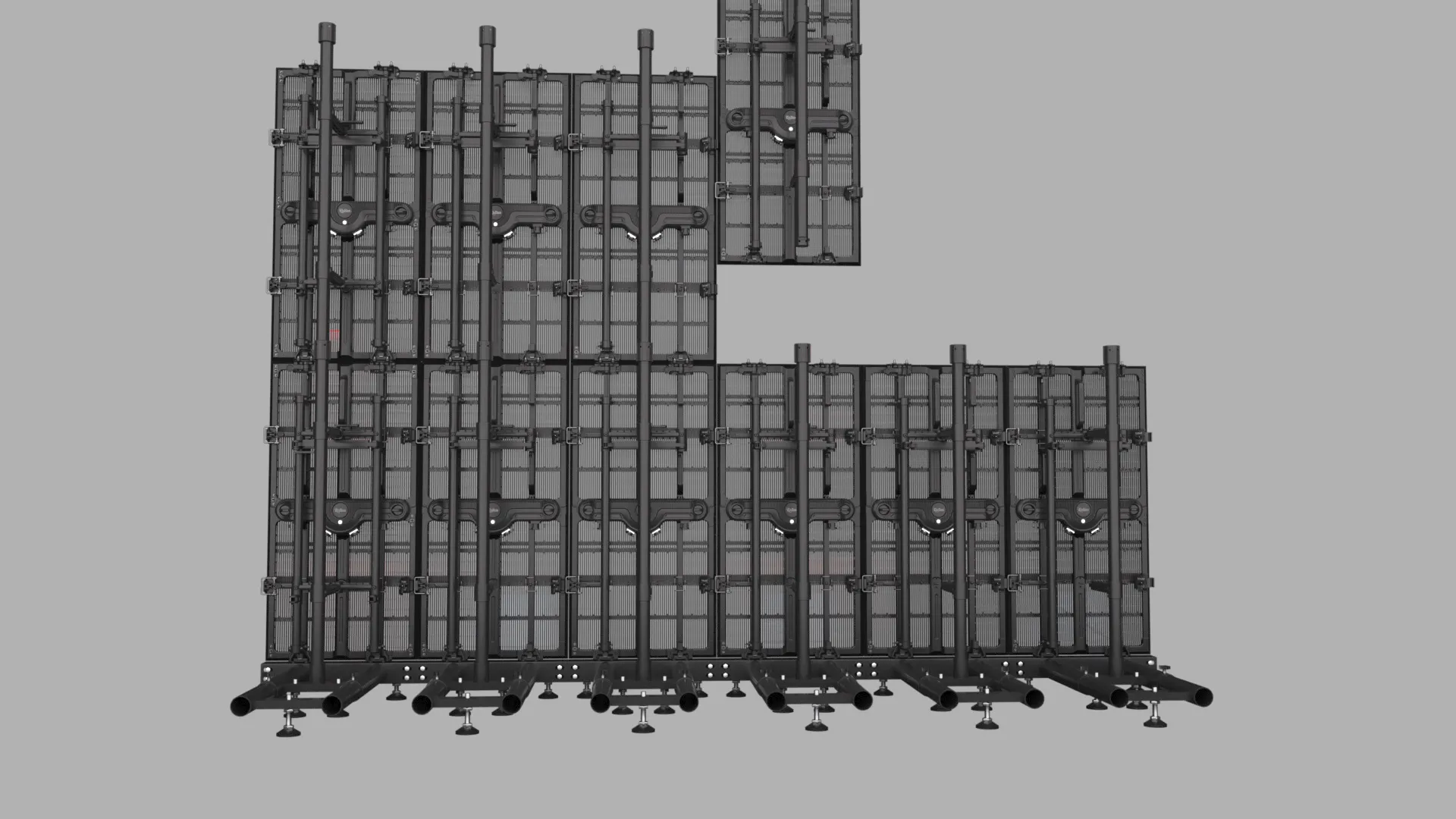 Enbon carbon fiber curved LED display solution with smooth arc connection and clean stage geometry