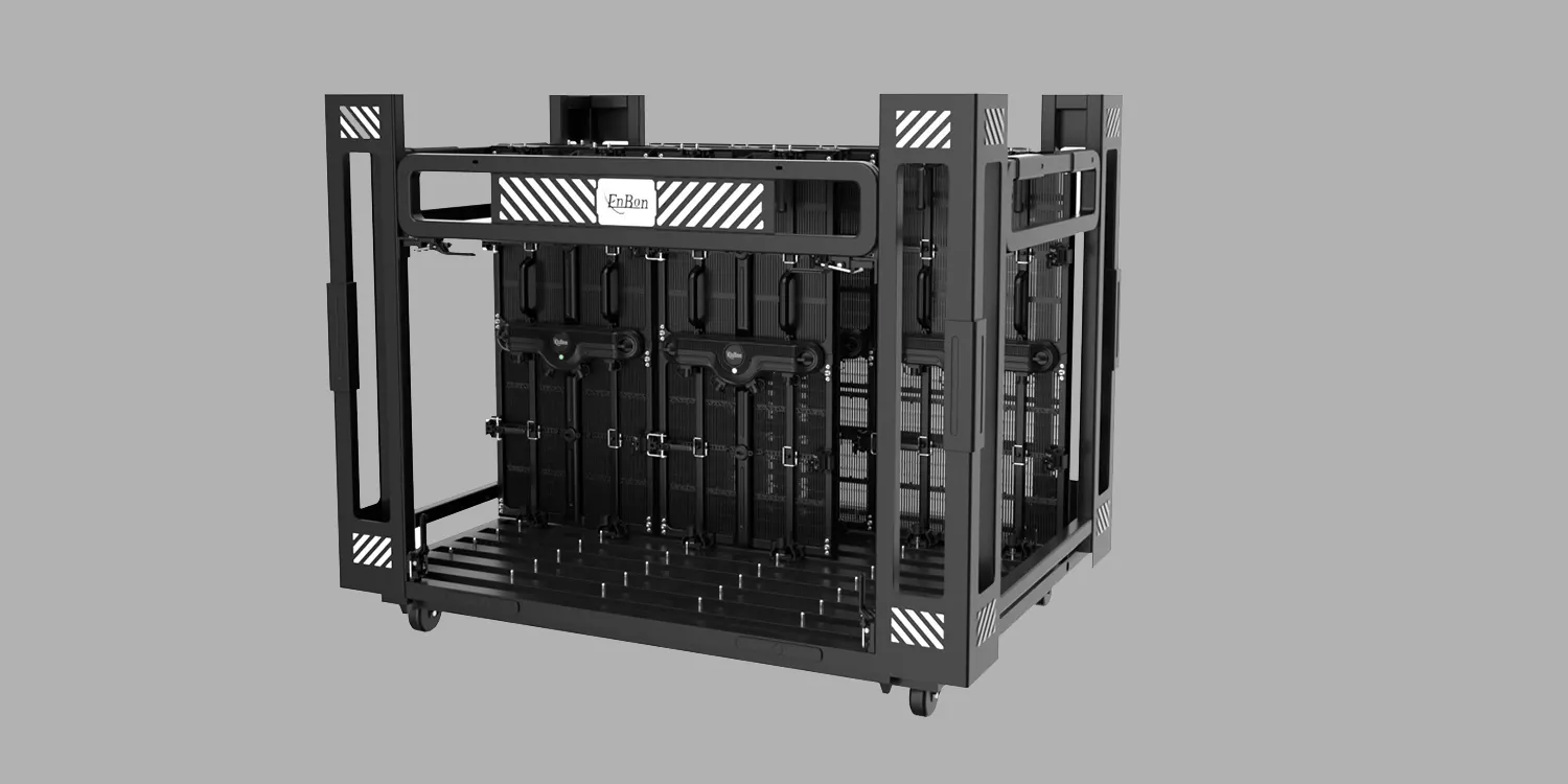 Carbon Fiber LED Series - Integrated transport system with high-capacity trolleys for efficient logistics