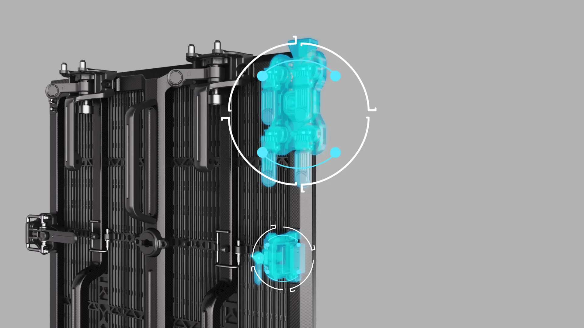 Carbon Fiber LED Series - Reinforced cabinet framework for stable long-term installation