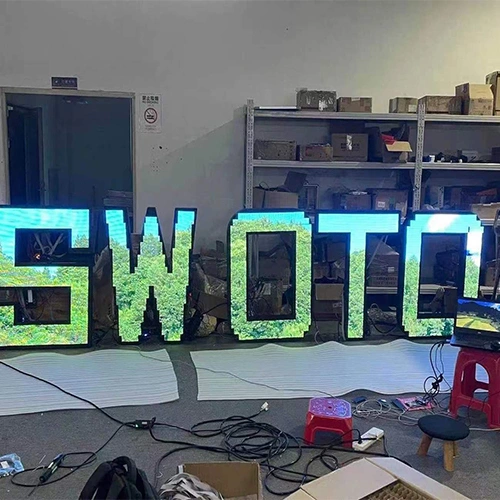 Enbon customized high refresh full color letter LED screen