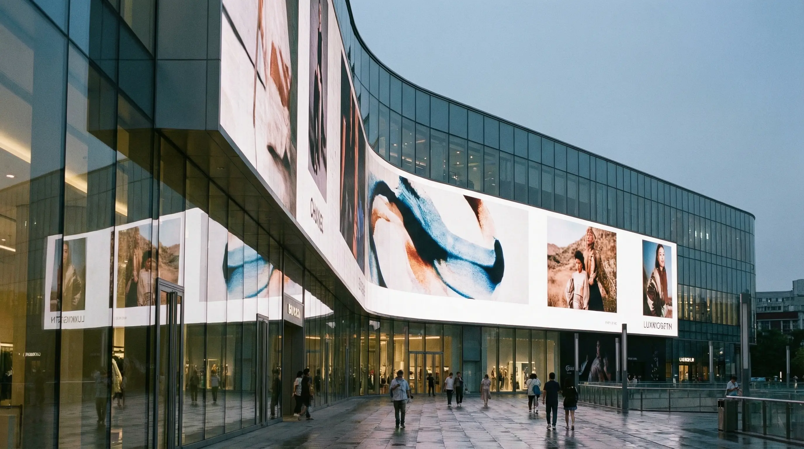 FC Pro Series - Shopping mall media wall for commercial facades and retail environments