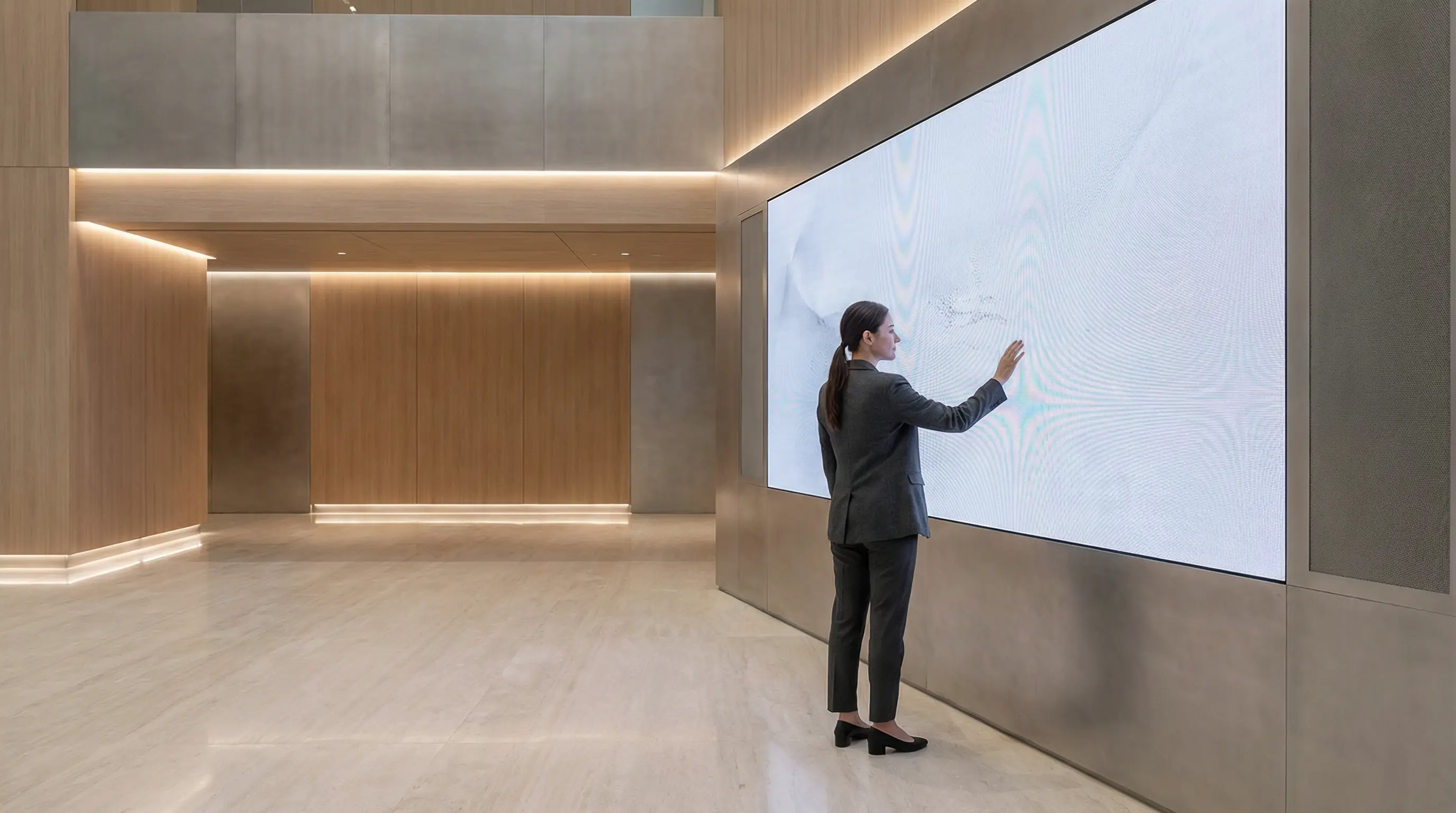 FS Plus indoor LED cabinet with full front access design for clean installation and easy maintenance