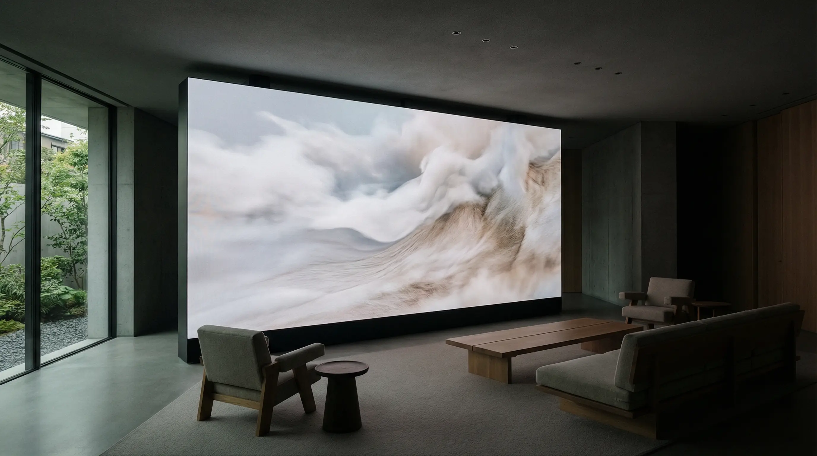 FS Plus indoor LED display integrated into a refined interior environment with seamless visual surface